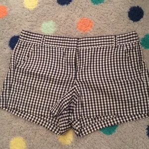 Size 12 J. Crew navy gingham shorts